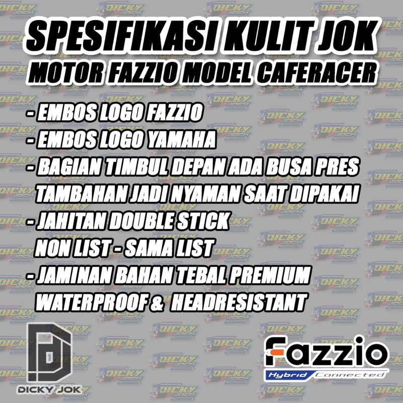 Kulit Jok Motor Fazzio Caferacer Premium