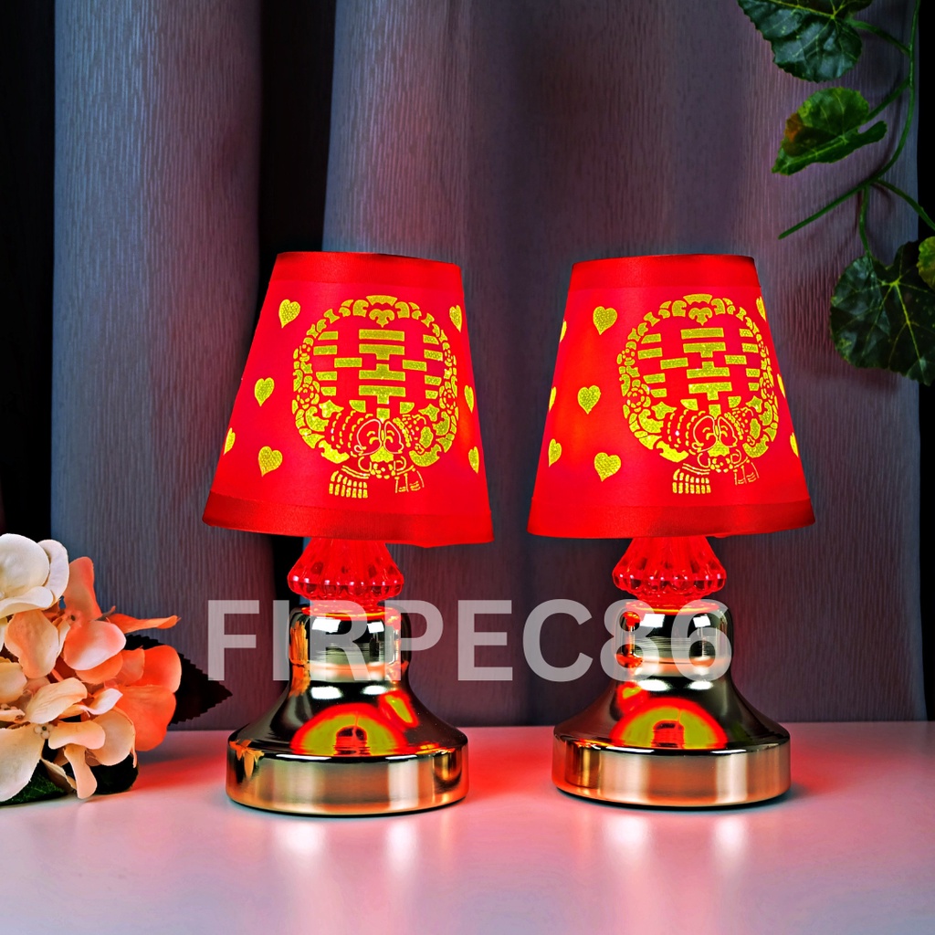 Lampu sangjit listrik, suangxi pengantin nikahan, lamaran love chinese wedding double happiness LSS-05