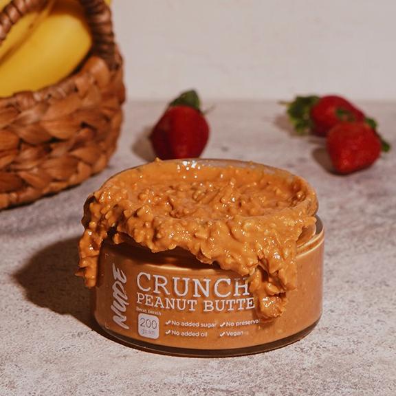 

NUDE Crunchy Peanut Butter 200g Original Keto Chunky Diet Friendly Gluten Free - Selai Sehat Healthy GLUTEN FREE ❈Laris