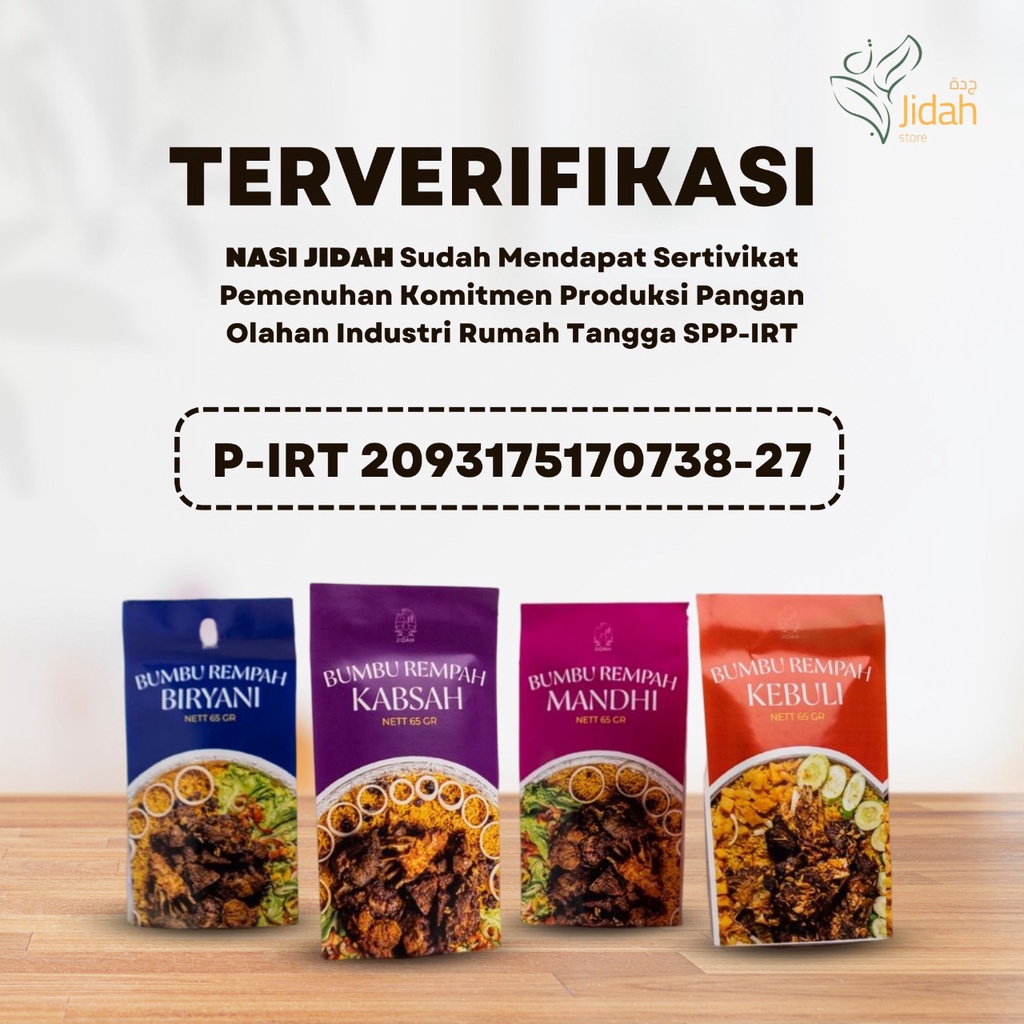 Bumbu Kebuli instan lengkap praktis jidah food bumbu nasi kebuli komplit khas arab bumbu rempah