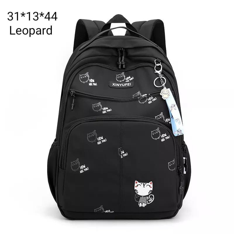 Tas Ransel Anak Motif Kucing dan free gantungan Lucu Imut / Tas Ransel Anak Trendy Kekinian Korean Staylish