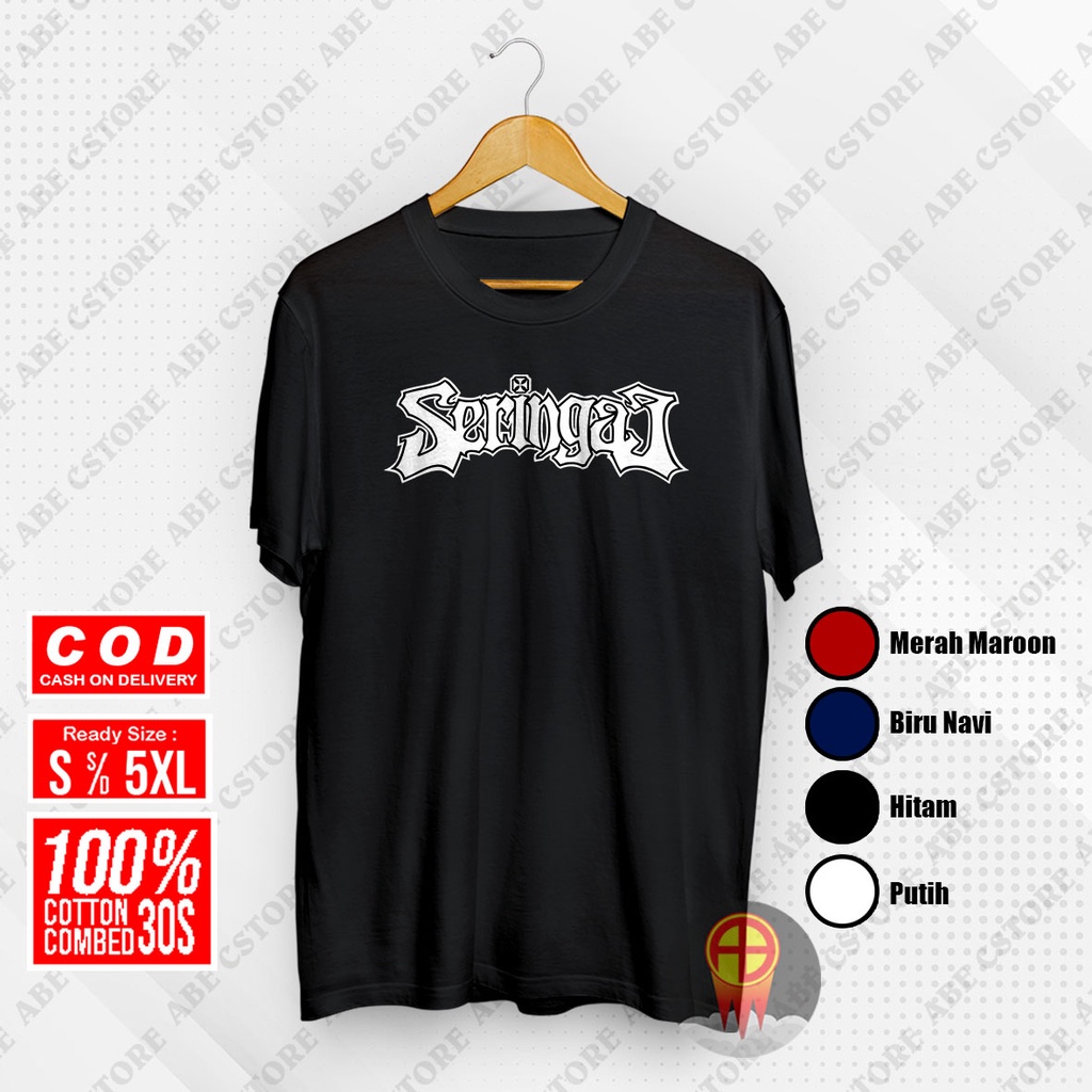 Kaos Band SERINGAI Katun Combed 30S - Baju Band Metal Indonesia Big Size S - 2XL 3XL 4XL 5XL