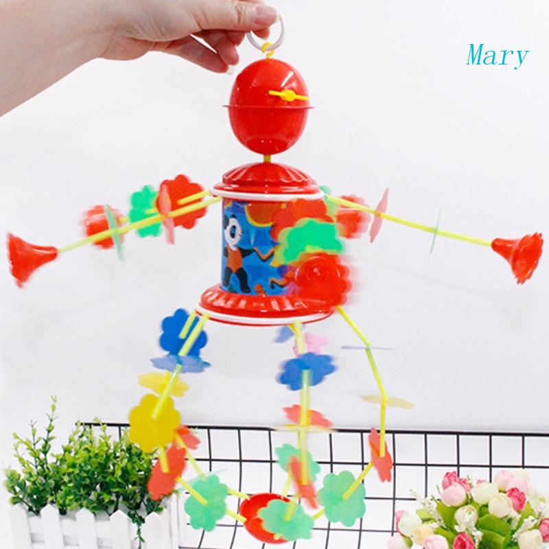 Mary Rotate Rattle Ring Crib Hanging Music Toy Kursi Tinggi Kereta Dorong Berliku Lonceng Angin Dengan Cincin Yang Menyenangkan Sensory Bayi