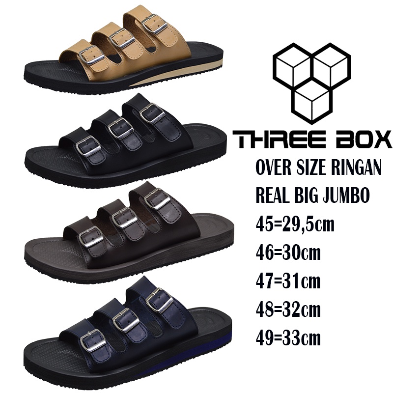 Sandal Pria Jumbo Ringan - Sendal Selop Kekinian Empuk Orion Kulit Big Size 45 46 47 48 49 Original