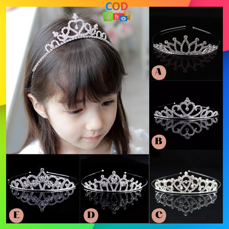 COD - F5140 Bando Mahkota Pengantin / Bando Berlian / Wedding Crown / Bando Wanita / Aksesoris Rambu