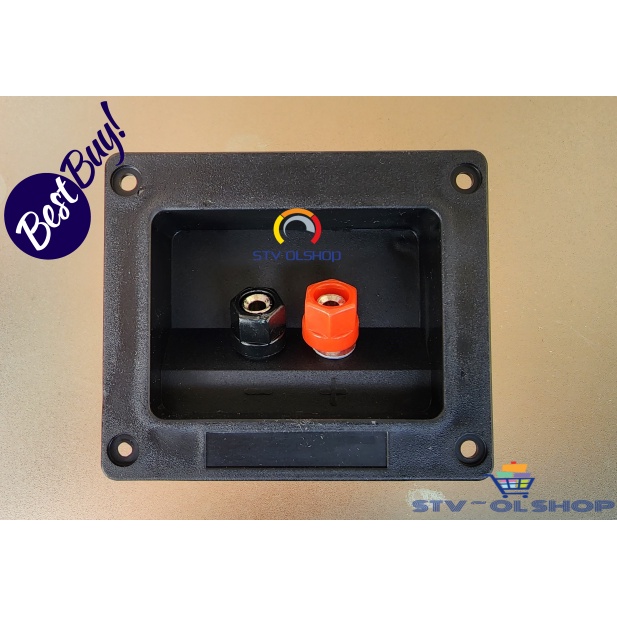 Terminal box speaker bindingpost merah hitam + kaki