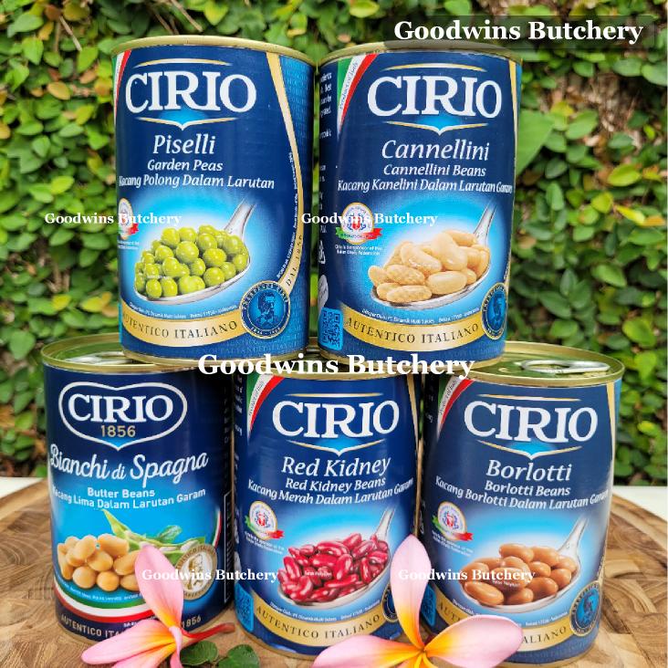 

Cirio Italy kacang beans peas BIANCHI BORLOTTI CANNELLINI PISELLI RED