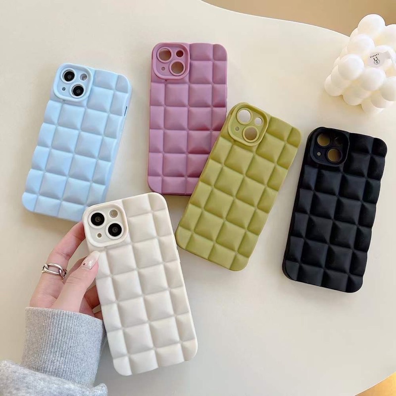 CASING Waffle Case Iphone 14 13 12 11 PRO MAX 14 PLUS 7 8 PLUS XR XS MAX X CUBE 3D case choco bar ca