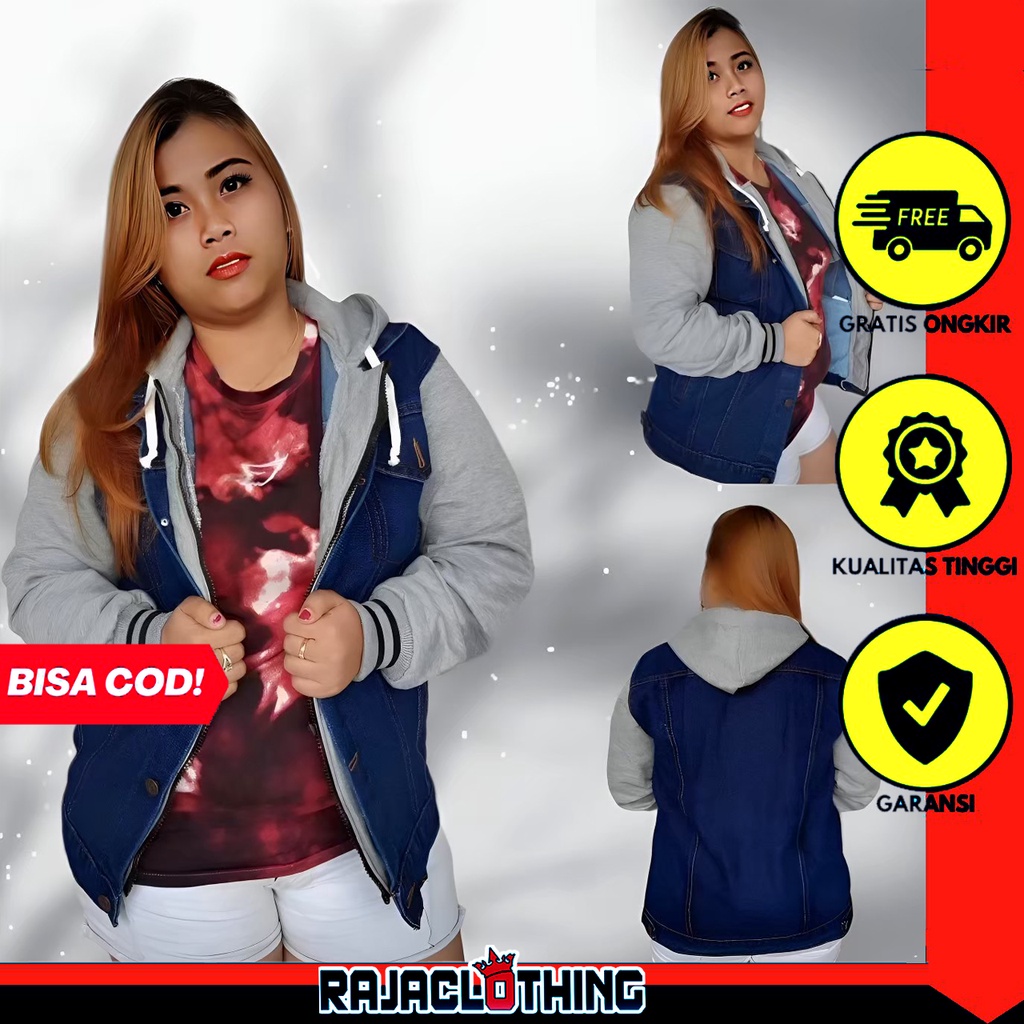 RCL - Jaket Jeans Boy Jaket Hoodie Boy Jaket Denim Boy Jaket Jeans Hoodie Boy Jaket Anak Jalanan / Jaket Jeans Hoodie Biowash Abu Wanita Jaket Boy Jaket Levi Hoodie Cewek Oversize Big