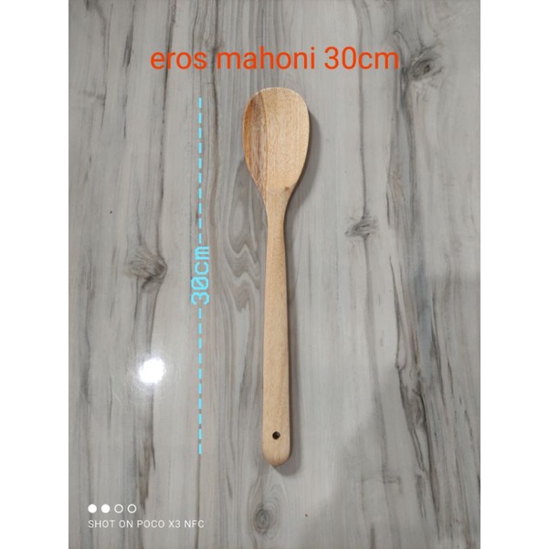 Sutil / Sendok / Spatula / Sodet Kayu Mahoni P30cm set isi 4 pcs