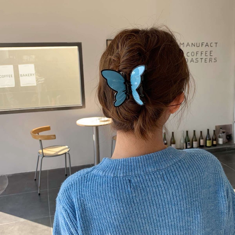 Korea Baru Tiga Dimensi Kupu-Kupu Rambut Klip Perancis Elegan Menangkap Klip Hiu Klip Peri Jepit Rambut Wanita Aksesoris Rambut