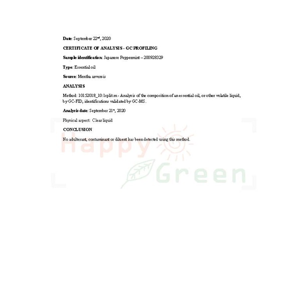 Happy Green Japanese Peppermint Essential Oil - Minyak Peppermint Jepang
