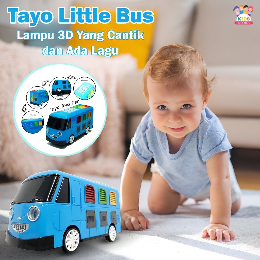 Bis/Bus Tayo Besar Mainan Mobil Mobilan Besar | Bis Tayo Musik/Bernyanyi | Mainan Anak Laki Seru