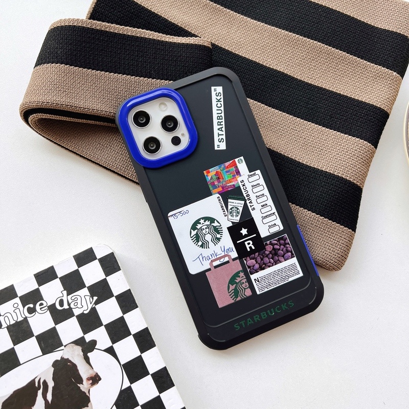 IPHONE Kopi Fashion Akrilik Plating Bingkai Lensa Shockproof Phone Case Untuk Iphone14 12 11 13Pro Max XR XS Max X 13Pro Silicon Bening Penutup Belakang