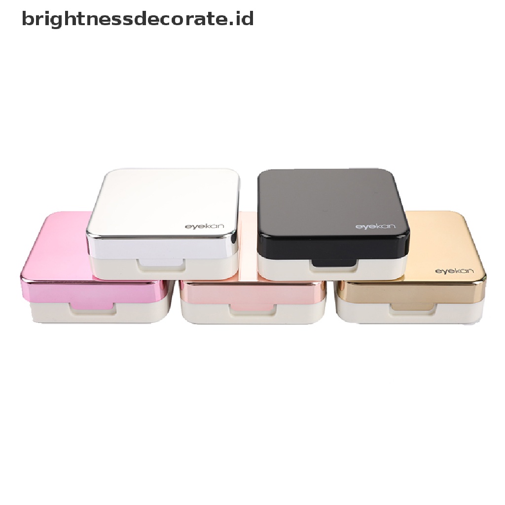 [Birth] Fashion Contact Lens Case Cermin Wadah Perendam Bisnis Travel Holder Kit [ID]