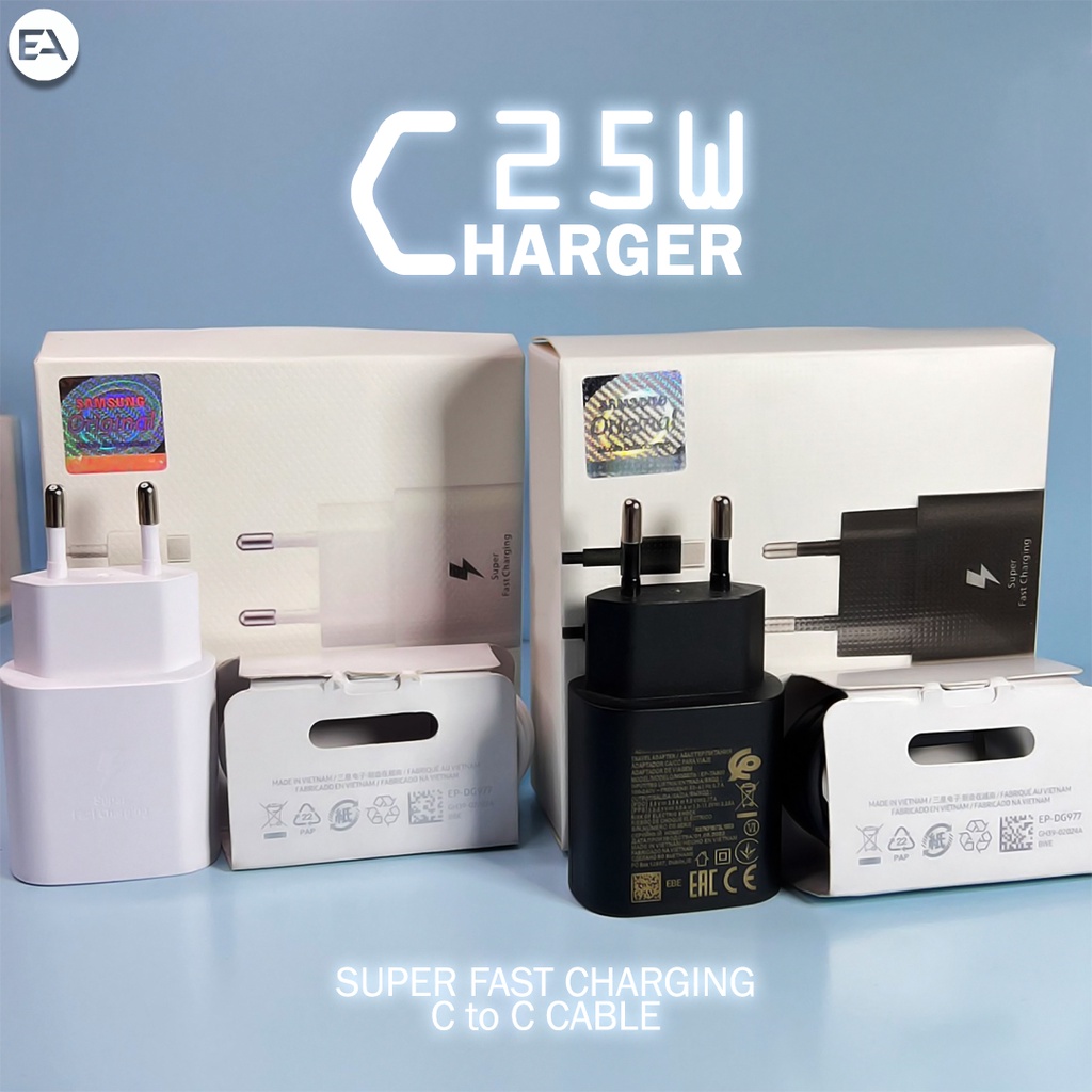 Charger SMG 25W SUPER FAST CHARGING ORIGINAL 100%A70 A71 A80 A81 NOTE 10 Note 10 Plus