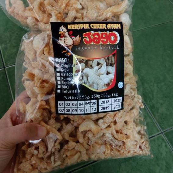 

Discount[TD4]-Keripik ceker ayam original 250 gr kripik snack keto kerupuk ketogenic cakar chicken feet