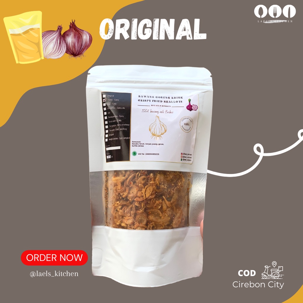 

BAWANG GORENG FRIED SHALLOTS KEKINIAN ASLI BREBES ORIGINAL 70 100 gr