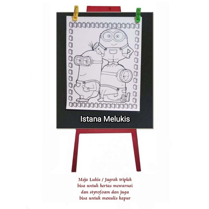 

Meja lukis triplek buat kertas dan juga bisa untuk styrofoam 30x40cm