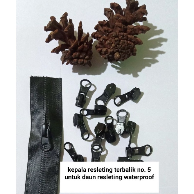 Kepala resleting no.5 terbalik (100pcs)