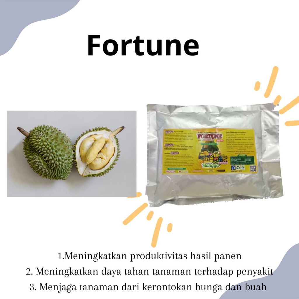 Pupuk Durian Agar Cepat Berbuah FORTUNE Pupuk Durian Pupuk Durian Agar Berbuah Lebat