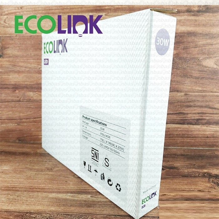 ECOLINK FL007 Lampu Tembak 30W Sorot LED 30Watt Baleho 30 Watt Floodlight