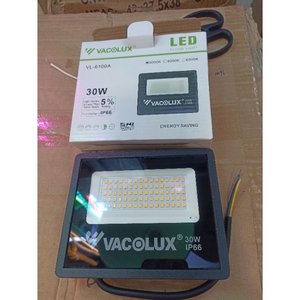 Jual Lampu Sorot Vacolux Watt Led Flood Light Vl A Shopee Indonesia