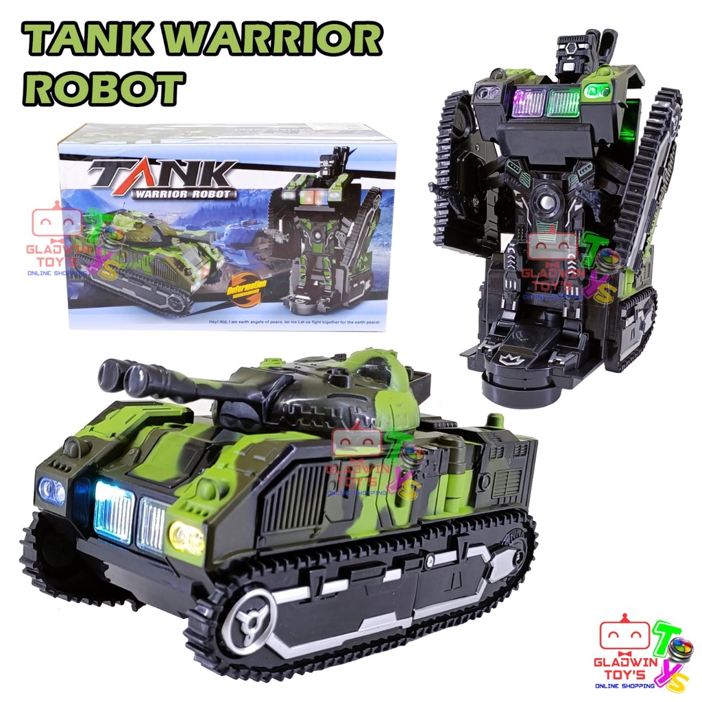 MAINAN TANK TRANSFORMERS BERUBAH ROBOT TANK 2 IN 1 WARRIOR