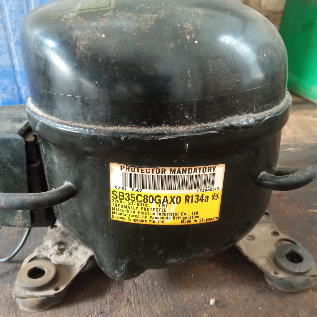 kompresor kulkas panasonic satu pintu 1/8 pk