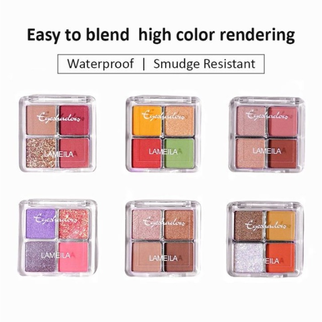 LAMEILA Korean Glitter Eyeshadow Palette Waterproof