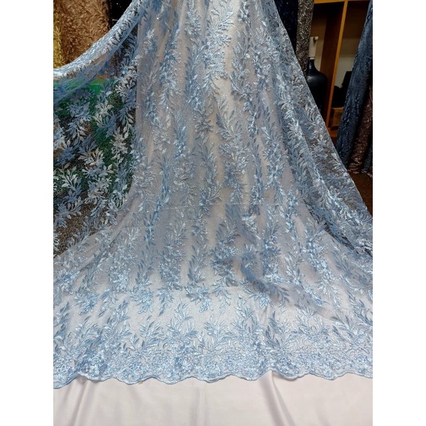 Kain Bahan Brokat spider /Brokat spider Payet / Bahan kebaya