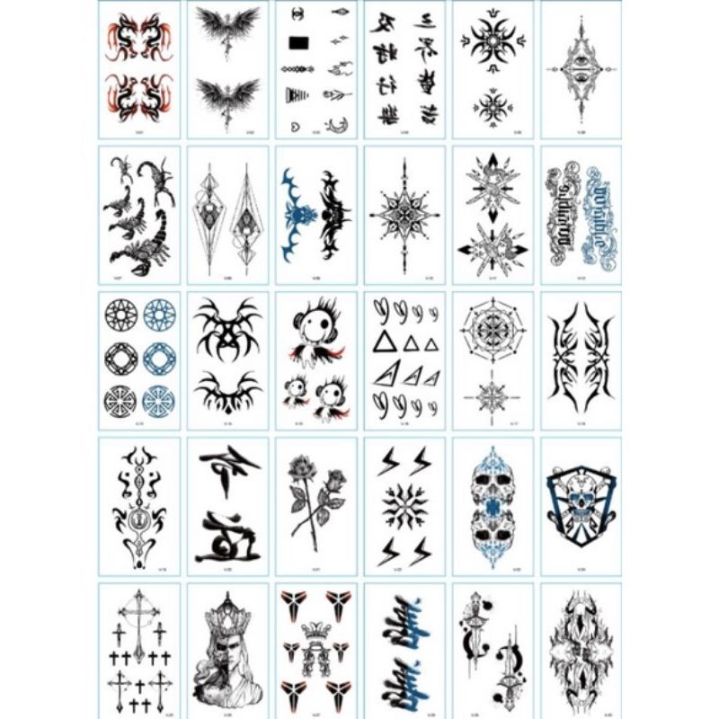 Tatto Temporary Tatto sticker - Tatto temporary Karakter 1pcs kecil