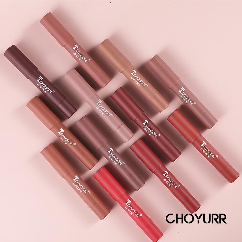 【COD】Lipstick Pen Crayon Lipstick Non Stick Waterproof Tahan Air Matte Makeup Kosmetik Original-CH