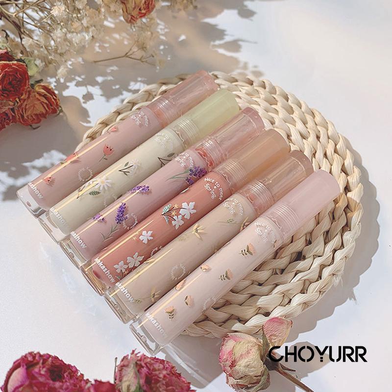 【COD】Kakashow Lip Gloss Flower The World 6 Warna Waterproof Moisturizing Lip Gloss Mist Nude-CH