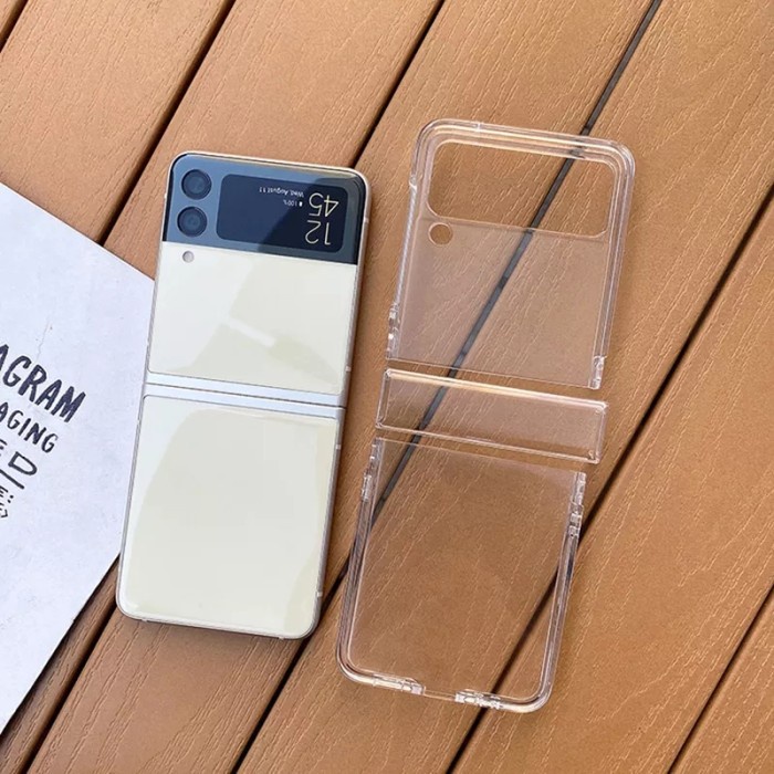 Casing Samsung Galaxy Z Flip 4 FLIP 4 5G Transparan Pelindung Bening