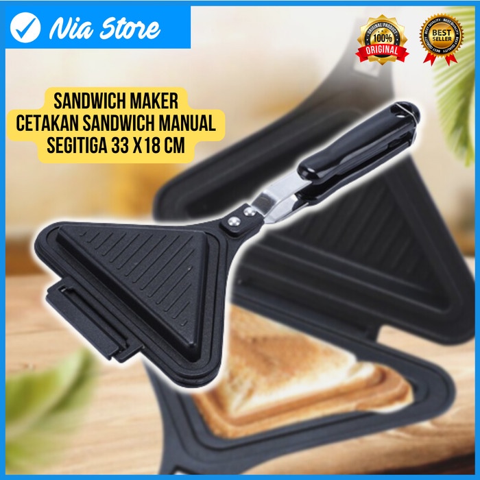 Tst Cetakan Pemanggang Roti Sandwich Maker Segitiga Toaster Manual Kompor