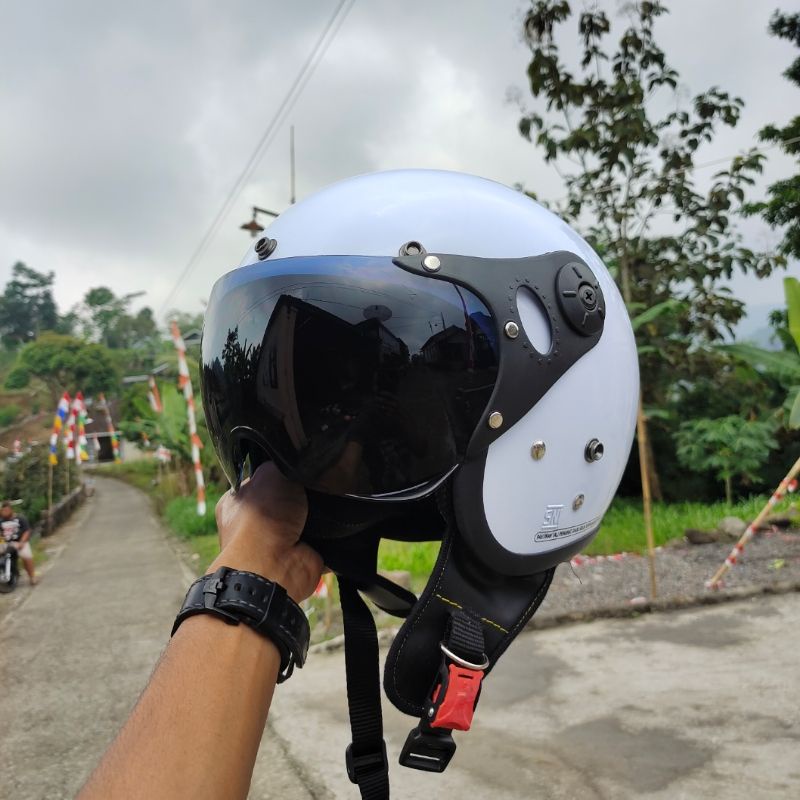 HELM BOGO RETRO PILOT ITALY WANITA PRIA