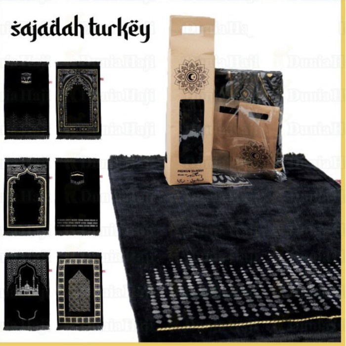 Sajadah Sajadah Besar Turki Wangi Bahan Bludru Plus Box(Q2F6) Sajadah Travel PREMIUM Sajadah Turki P