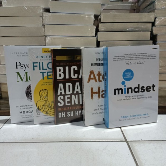 

Paket 5 buku MINDSET-BICARA SENI-FILOSOFI TERAS-ATOMIC HABITS-PSYCHOLO