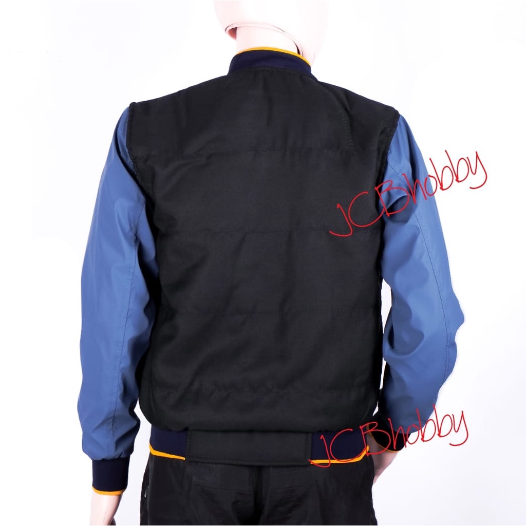 Jaket motor Honda lengan biru original AHM