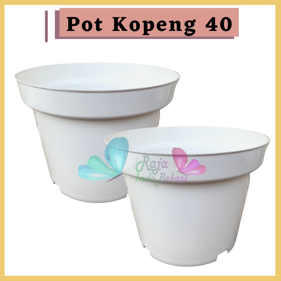 PROMO Pot Kopeng 40 Putih Besar Jumbo Plastik Ukuran 40cm 50cm 70 cm 100cm Pot Putih Besar Jumbo