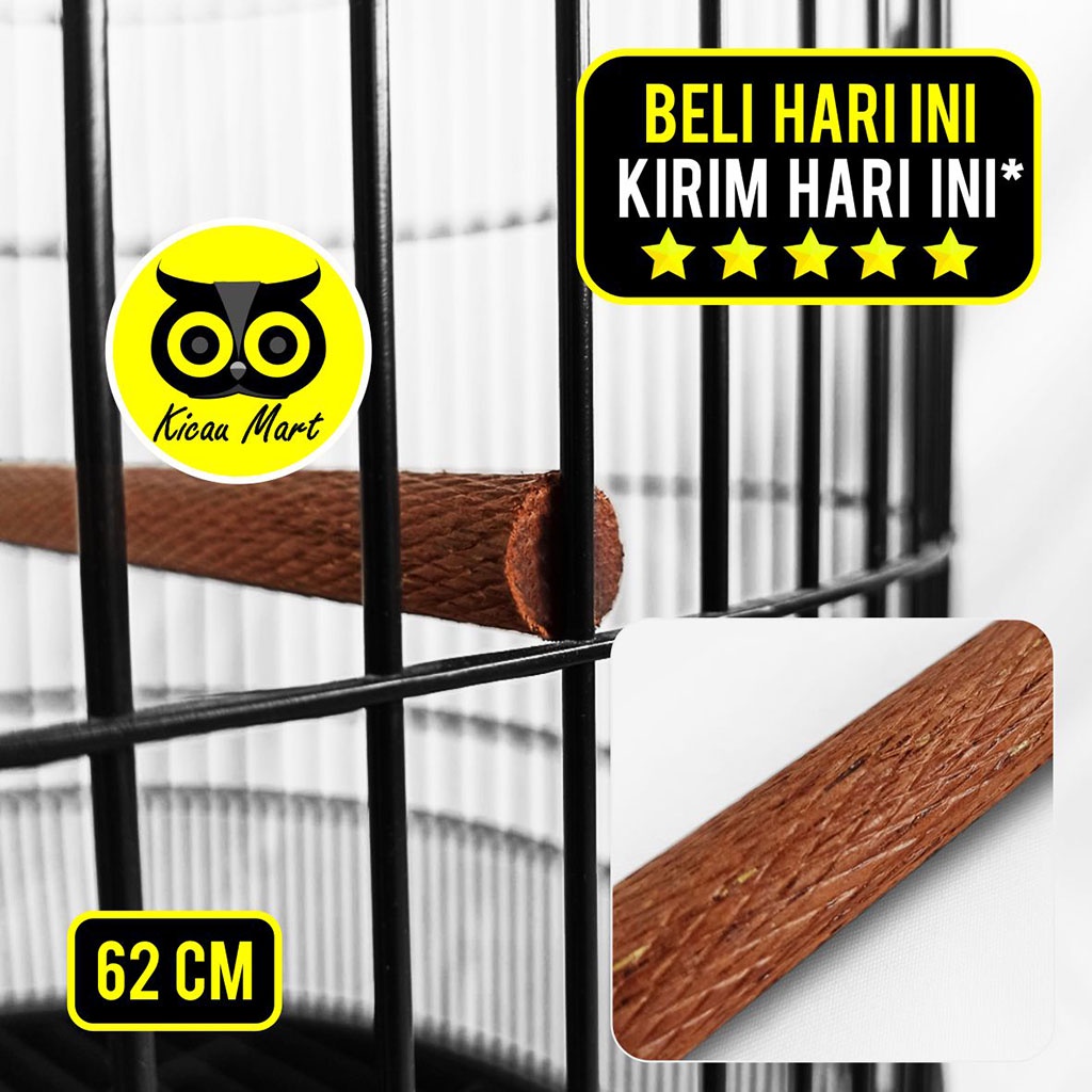 Tangkringan Kayu Ulin Tangkringan Sangkar Kandang Burung Murai Batu Kacer Poksay Branjangan Lovebird Tangkringan Ulin 62 cm Pangkringan Burung Murai