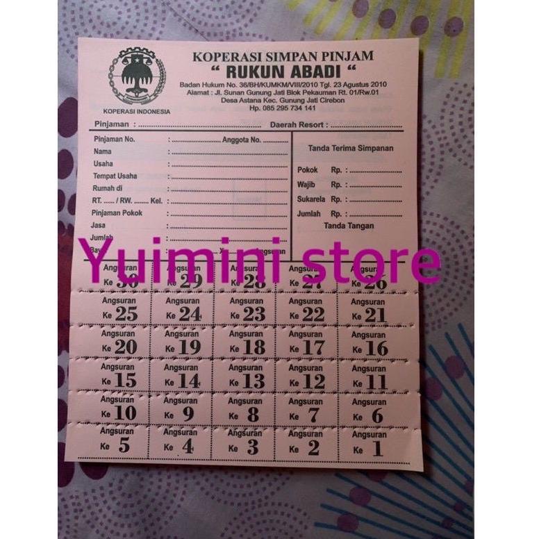 

[Produk BF61] Promise kertas angsuran koperasi praktis tinggal sobek ga perlu ribet catat isi 50 lembar Best Produk ✪༽ᕗ