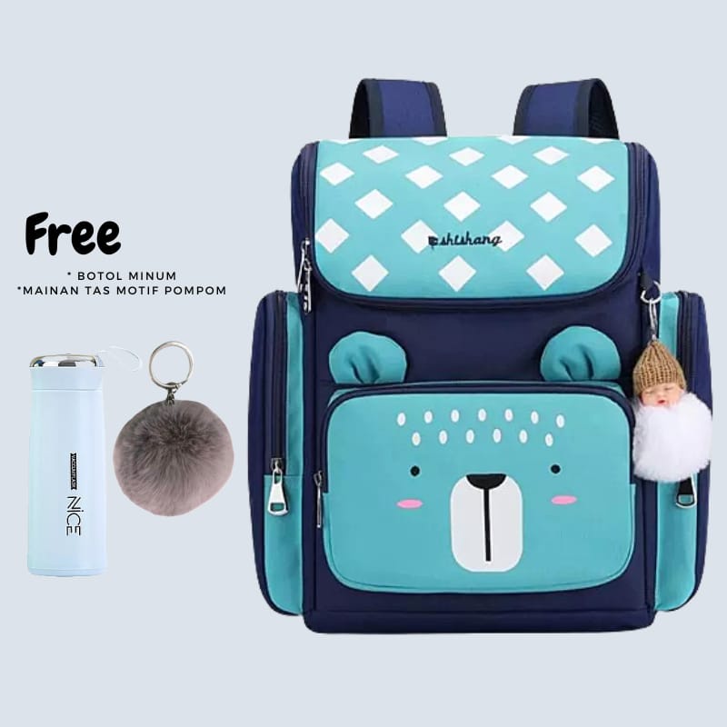 TM30-Backpack Anak- Schoolgirl Korean Free Botol Minum Version Harajuku Ulzzang High School Student Campus Backpack Ransel