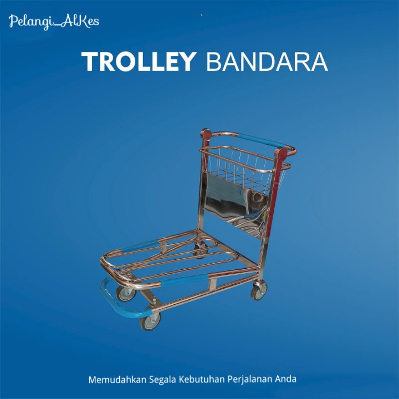 Troli Bandara Stainless| Troli Bagasi Stainless Steel |Troli Bandara Lokal | Stainless Airport Lugga