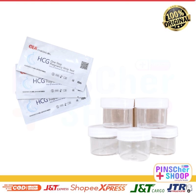 Test Kehamilan Strip + Pot Urine 10 Ml Paket 2 In 1