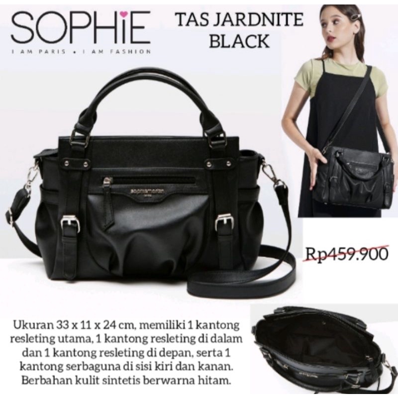 tas kerja totebag tas hitam kerja kulit bagus awet berkualitas import sophie martin