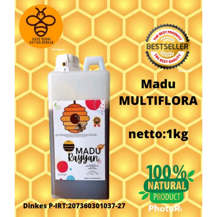 

Madu Ternak Murni Asli Nektar Multiflora 100% Alami Pure Natural Honey - 1kg