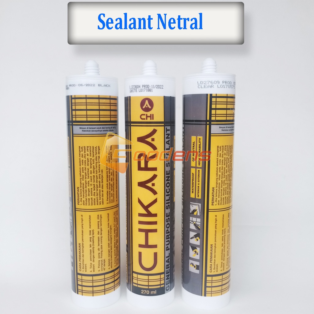 Chikara Sealant Neutral Lem Kaca Silikon Lem Sealant Netral