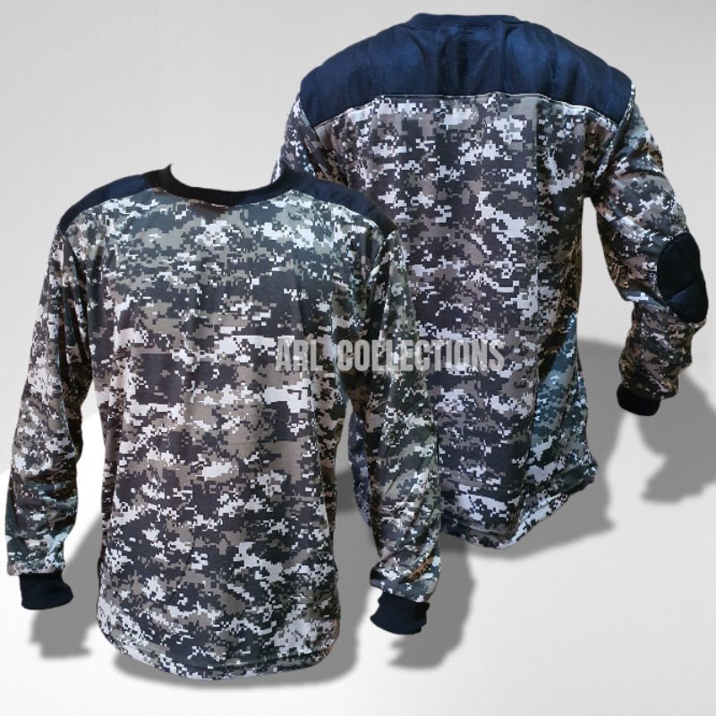 kaos panjang loreng accupat - digital abu - kaos loreng accupat lengan panjang - kaos t-shirt panjan